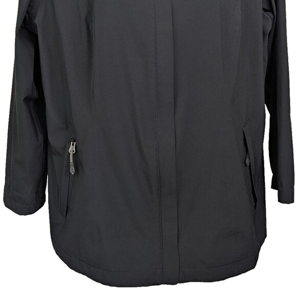 32 Degrees Cool Women’s Large Black Hooded Soft Shell Jacket Lightweight Stretch - Picture 3 of 10